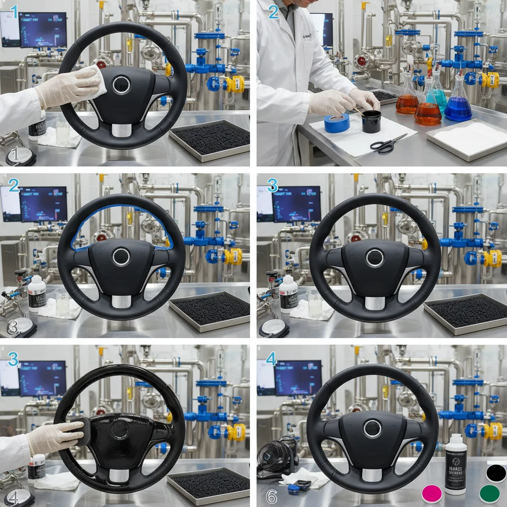 Restore Your Steering Wheel with Premium Black Leather Steering Wheel Dye