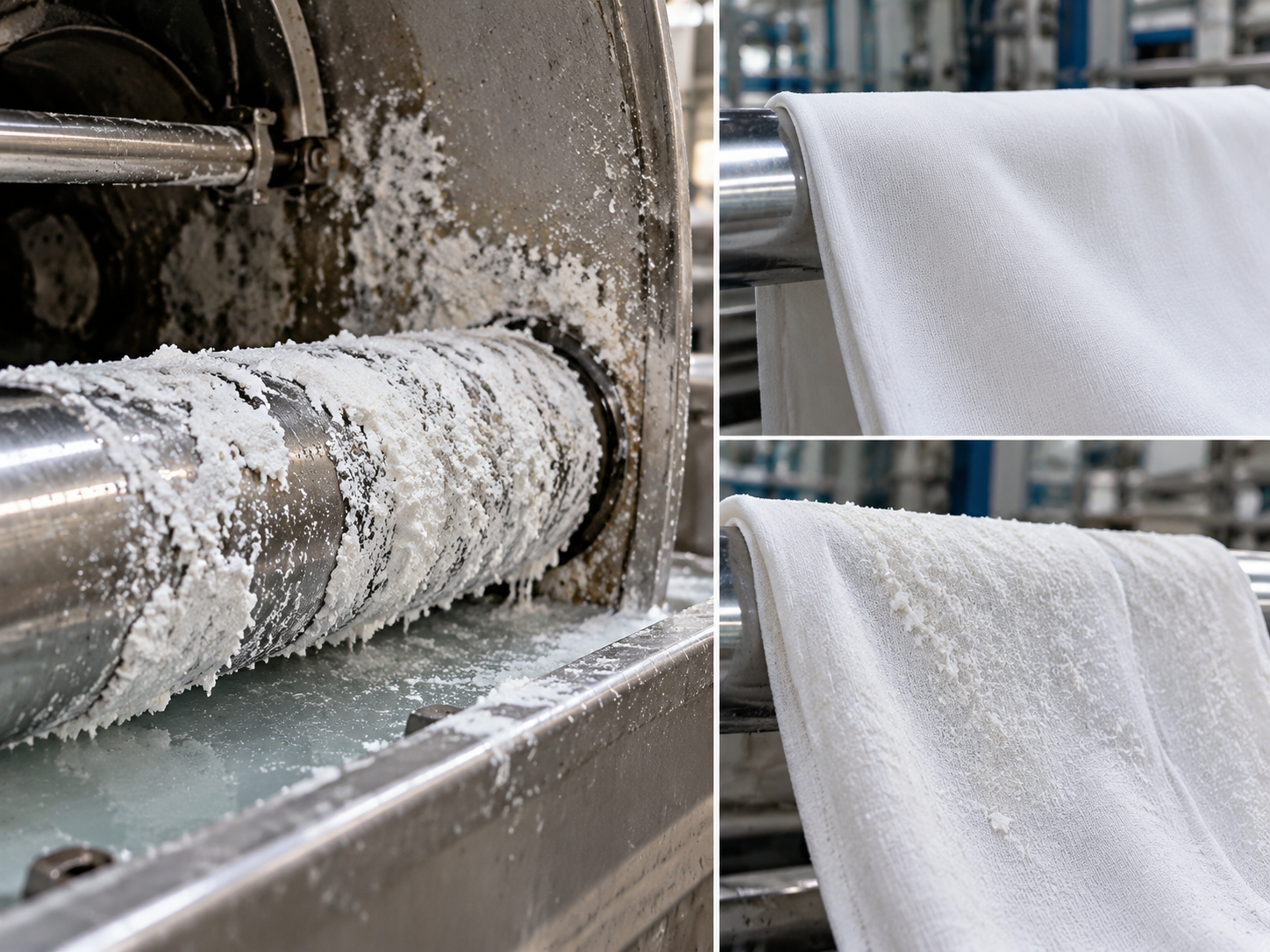 Textile bleaching machine with white fabric processing