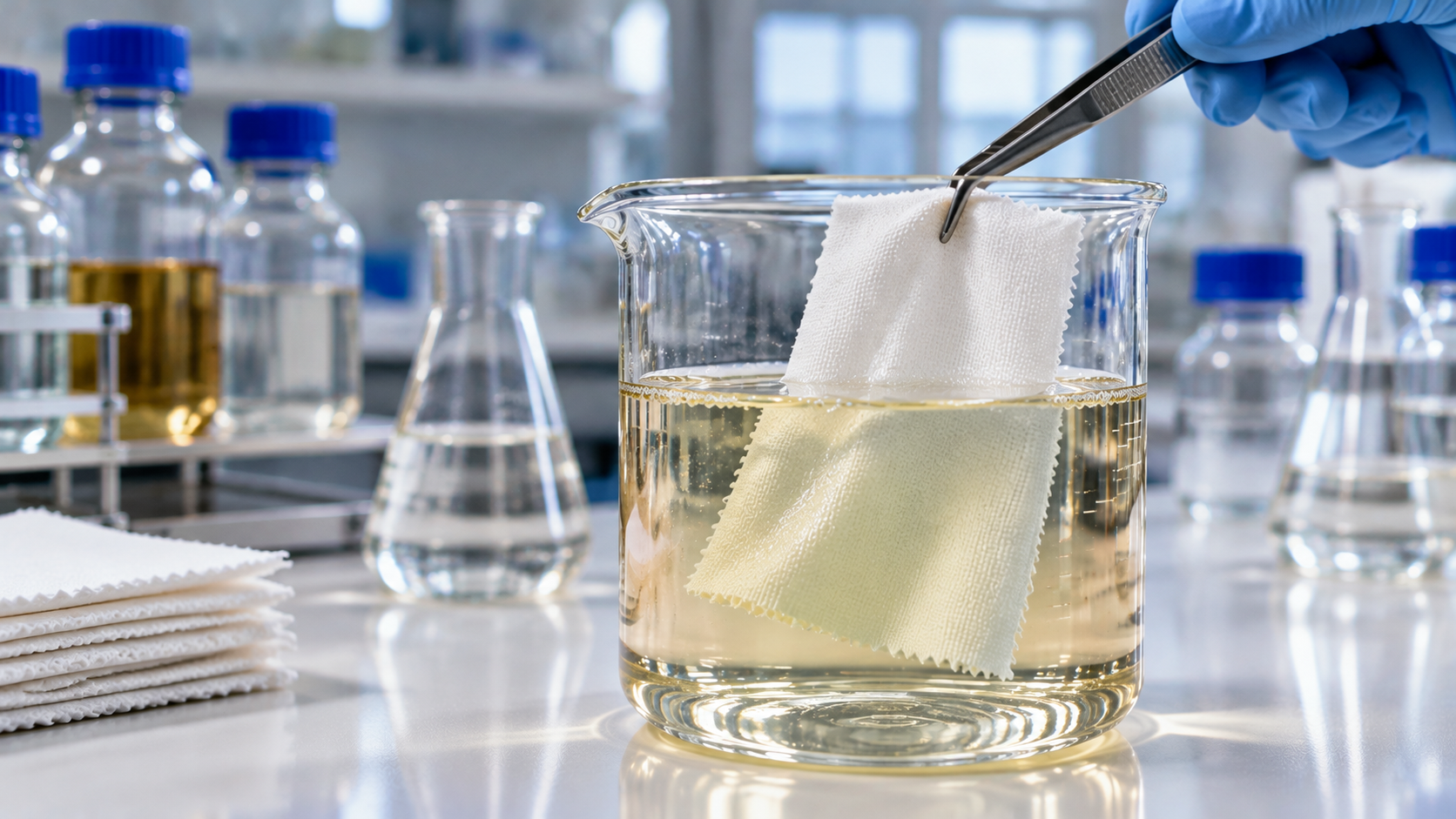 Rapid wetting agent penetration test on textile fabric in laboratory